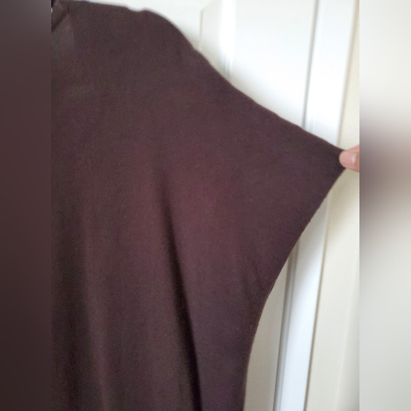 Michael Kors Brown Knit Pancho Sweater Fringe Tassels Women's Size L/XL - Picture 4 of 9